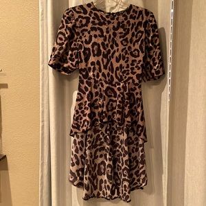 Leopard Tuxedo Blouse